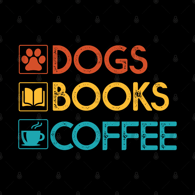 Dogs Books Coffee Gift Dog Lovers Coffee Lovers Books Gift by mommyshirts