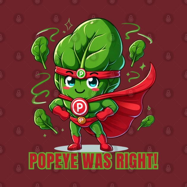 Super Spinach Hero Mascot by vk09design