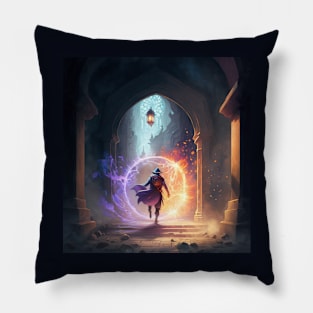 Magical Wizard and Warrior Pillow