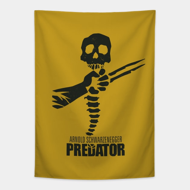 Predator: Skull & Spine Bouquet | Arnold Schwarzenegger Tapestry by thespookyfog