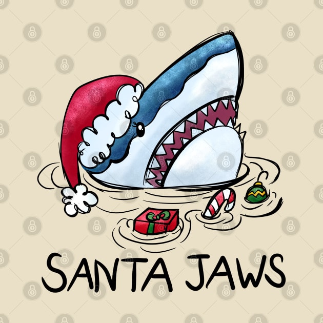 Santa Jaws- Funny Shark Christmas Gifts by Pop Cult Store