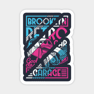 Brooklyn Retro Car Garage #1 Magnet