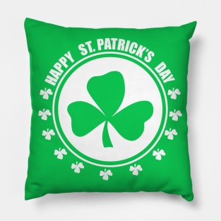 happy st. patricks day (white) Pillow