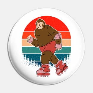 Retro Bigfoot Roller Skating Pin