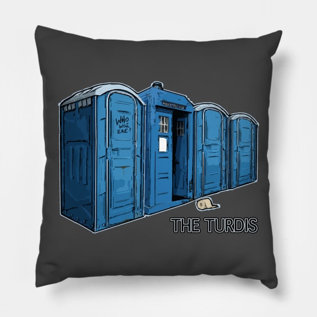 THE TURDIS- Silly rude Funny Sci Fi parody Pillow by IceTees