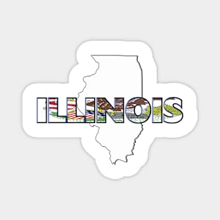 Illinois Colored State Letters Magnet