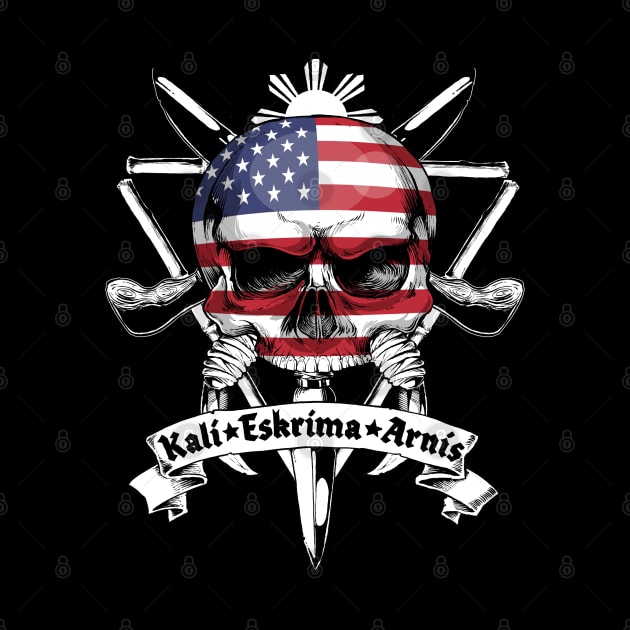 USA Eskrima Kali Arnis Logo by Black Tee Inc