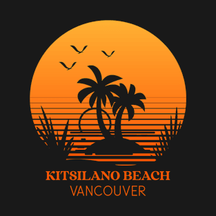 Kitsilano Beach Vancouver Retro Sunset T-Shirt