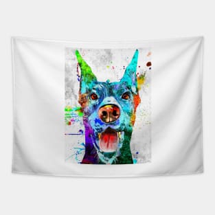 Doberman Pinscher Grunge Tapestry