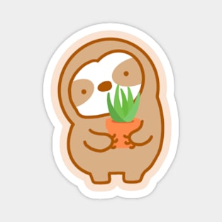 Cute Aloe Vera Sloth Magnet