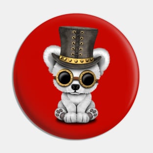 Steampunk Baby Polar Bear Pin