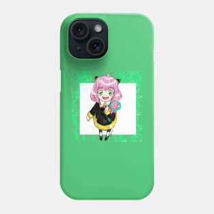 anya and chimera chan ecopop anime of spies art Phone Case