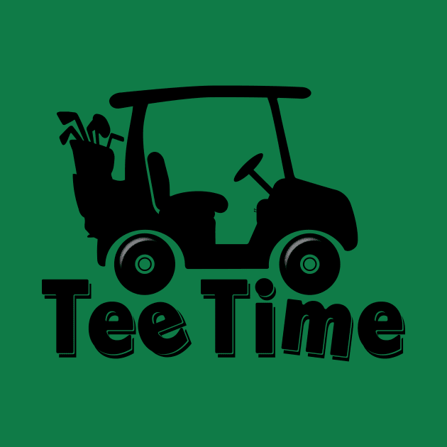 "Tee Time" Tee Shirt for Golfers Funny Golfing by KevinWillms1