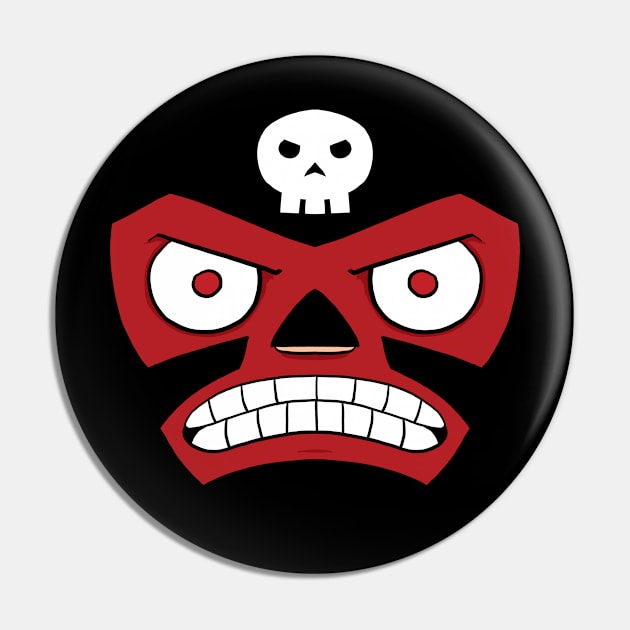 Lucha Skull Pin by striffle
