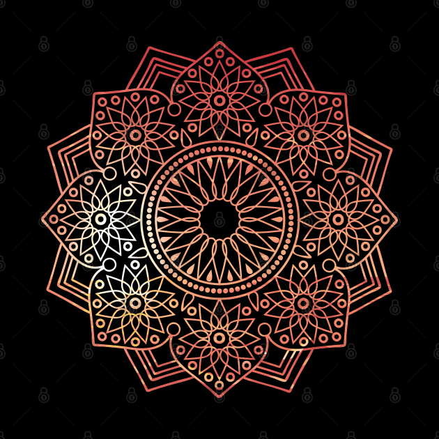 mandala design orange by ChezALi