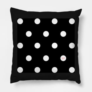 POLKA DOTS BLACK #minimal #art #design #kirovair #buyart #decor #home Pillow