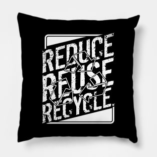 'Reduce Reuse Recycle' Environment Awareness Shirt Pillow