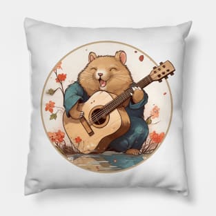 Quokka plays the guitar Pillow