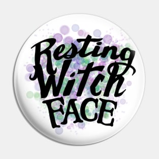 Resting Witch Face Pin