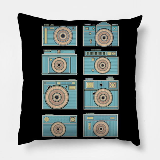 Blue Classic Camera Pillow by milhad