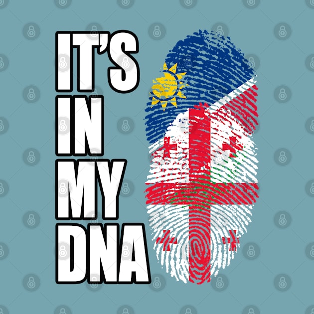 Georgian And Namibian Mix DNA Flag Heritage by Just Rep It!!