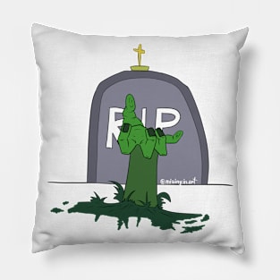 Creepy Graveyard Rising Pillow