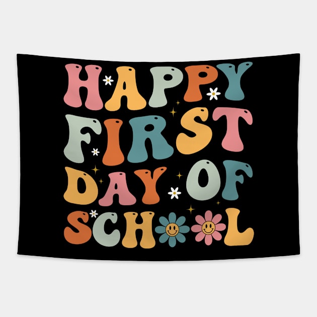 Happy First Day Of School Summer's Out For School Teacher Tapestry by Zakzouk-store