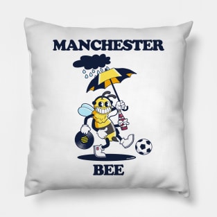 Manchester Bee (1930s rubberhose cartoon character style) Pillow