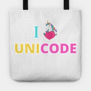 I Unicode,unicorn Tote