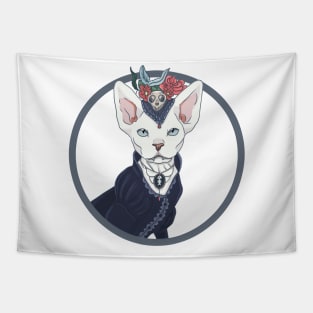 Victorian vampire kitten Tapestry