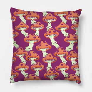 Happy Mushroom Pattern 4 Pillow