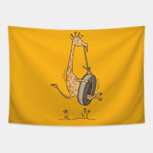 Giraffe Tyre swing self play Tapestry