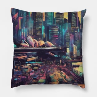 Always Vibrant  Sidney Australia Pillow