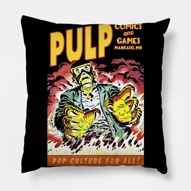 Pulp Robot Flames Pillow by PULP Comics and Games