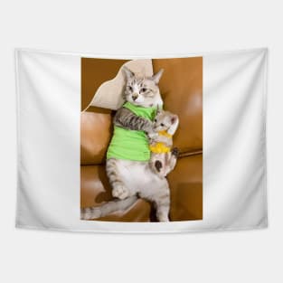 daddy cute cats Tapestry