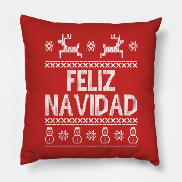 feliz navidad Pillow by crackdesign