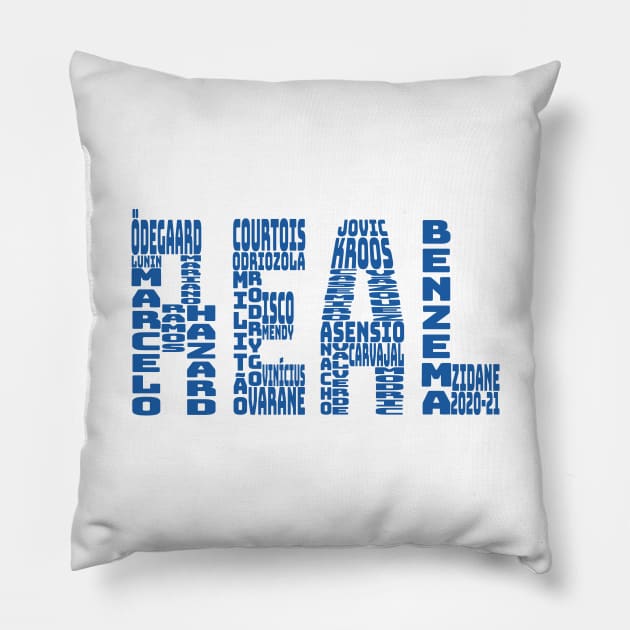 Real Madrid 2020 - 2021 Pillow by gin3art