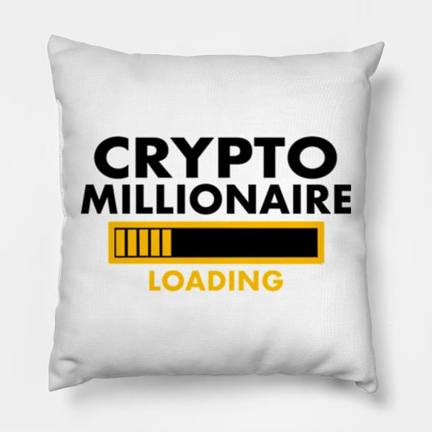 Crypto Millionaire Loading Pillow by SAN ART STUDIO 