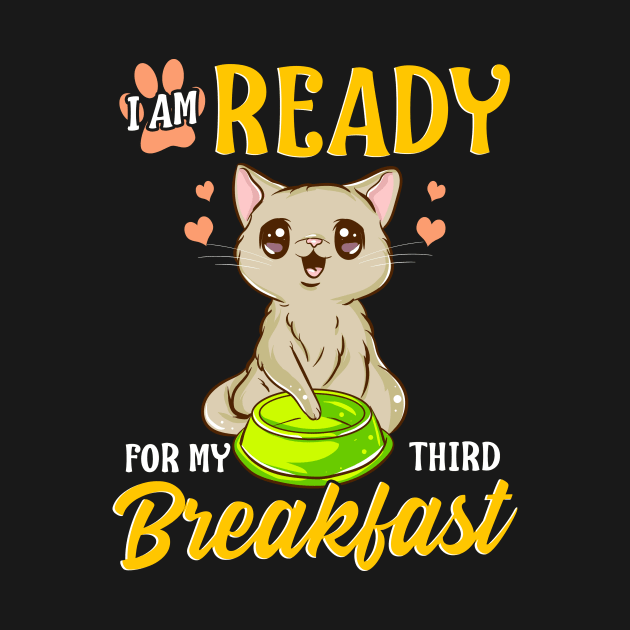 I Am Ready For My Third Breakfast Funny Hungry Cat by theperfectpresents