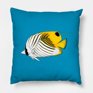 Threadfin Butterflyfish Pillow