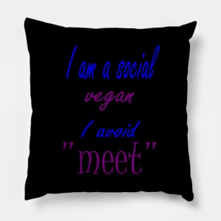 social vegan Pillow