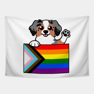 Love is Love Puppy - Blue Merle Aussie Tapestry