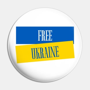 Free Ukraine - Stand With Ukraine Pin