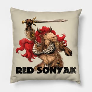 Red Sonyak 2 Pillow