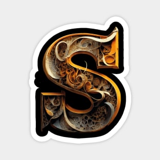 Letter S typographic design Magnet