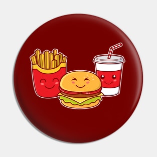 Kawaii Burger and French Fries Pin