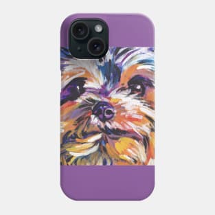 Yorkie Yorkshire Terrier Bright colorful pop dog art Phone Case