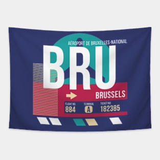 Brussels (BRU) Airport Code Baggage Tag E Tapestry