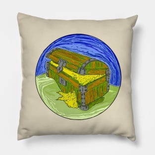 Sunken Treasure Chest 3 Pillow