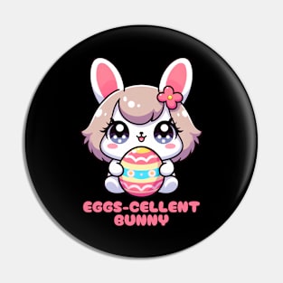 Eggs-cellent Bunny Pin